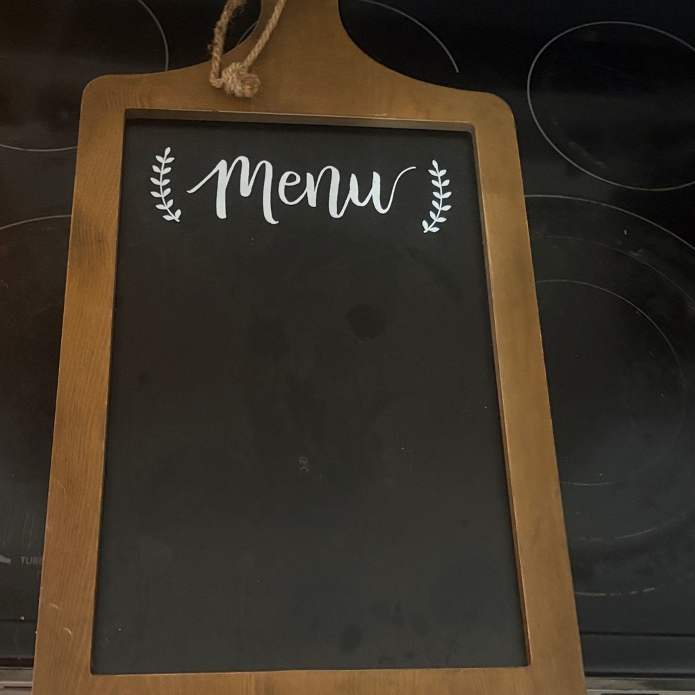 Chalkboard Menu with Wooden Frame